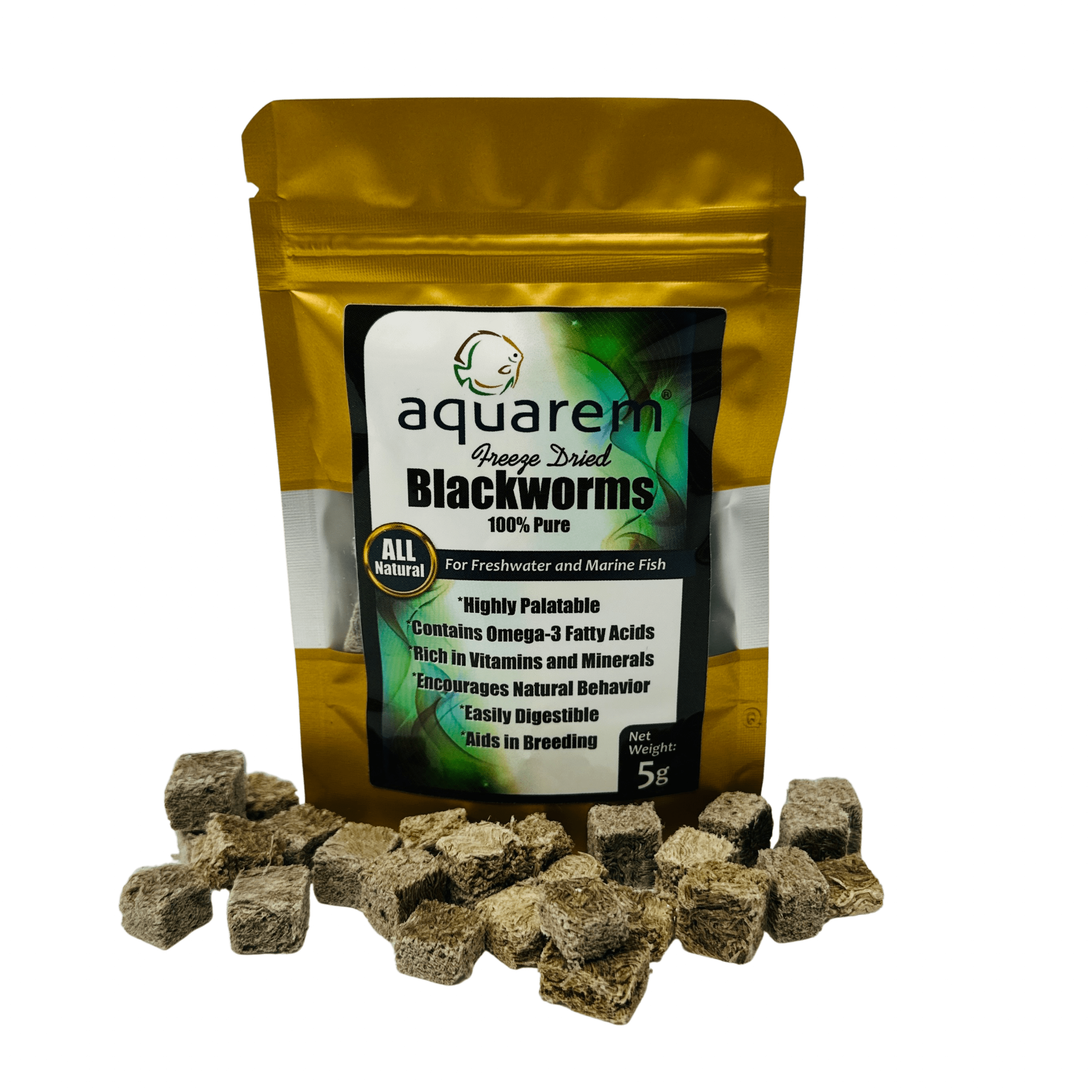 Premium Freeze Dried Blackworms - All Natural