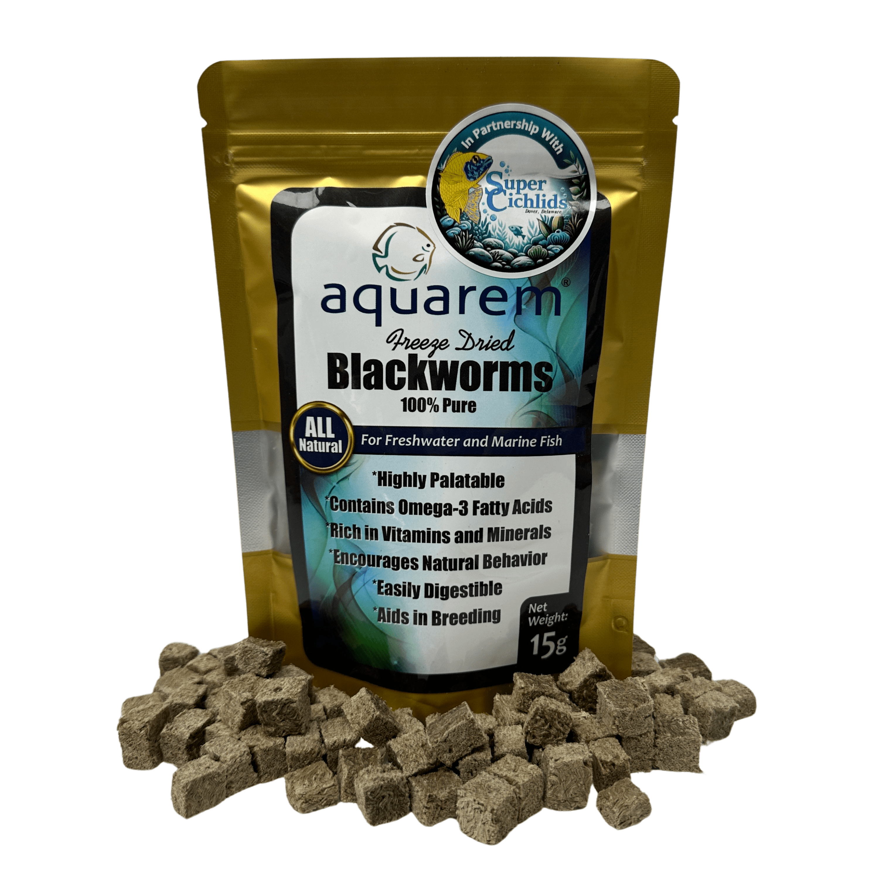 Premium Freeze Dried Blackworms - All Natural