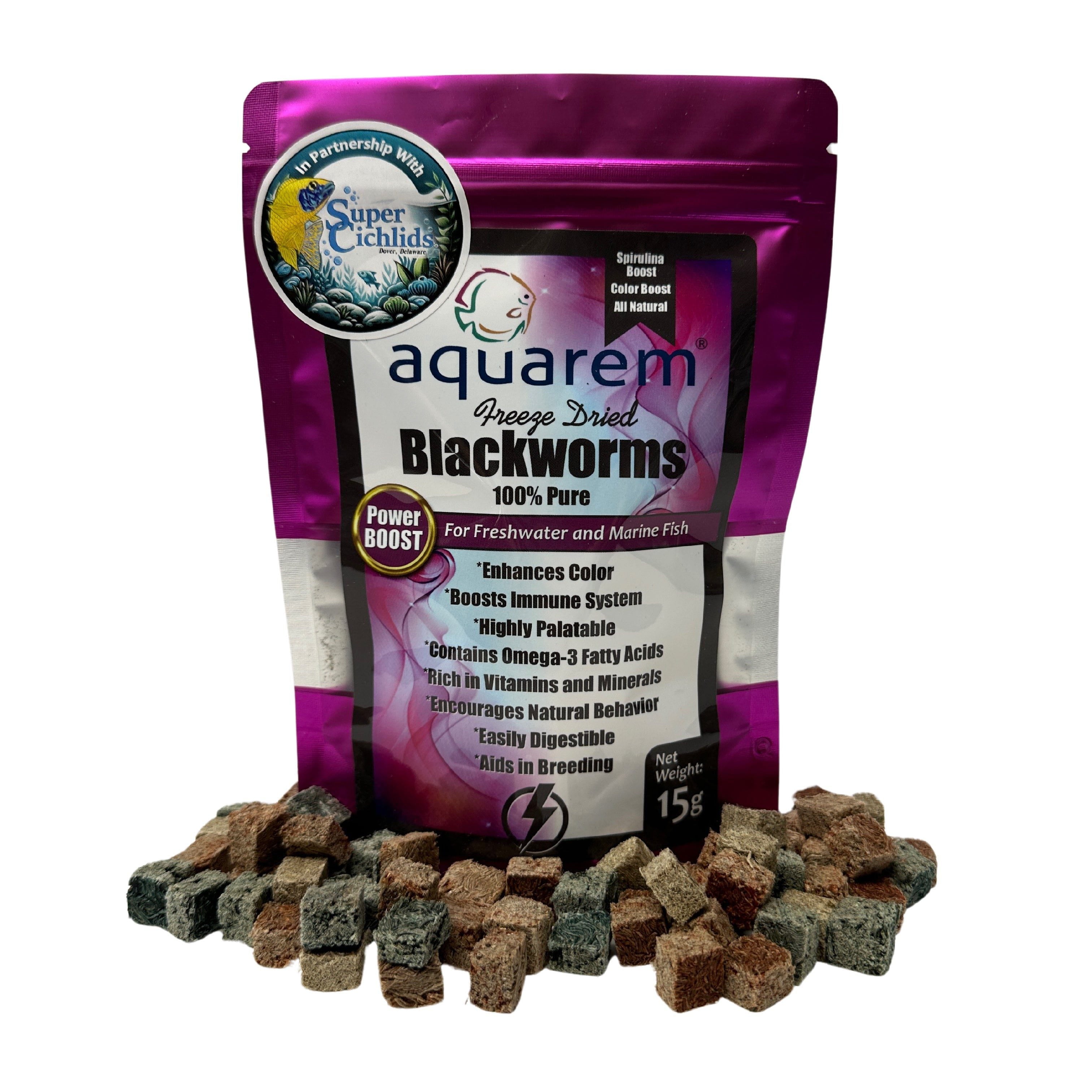 Premium Freeze Dried Blackworms - Power Boost