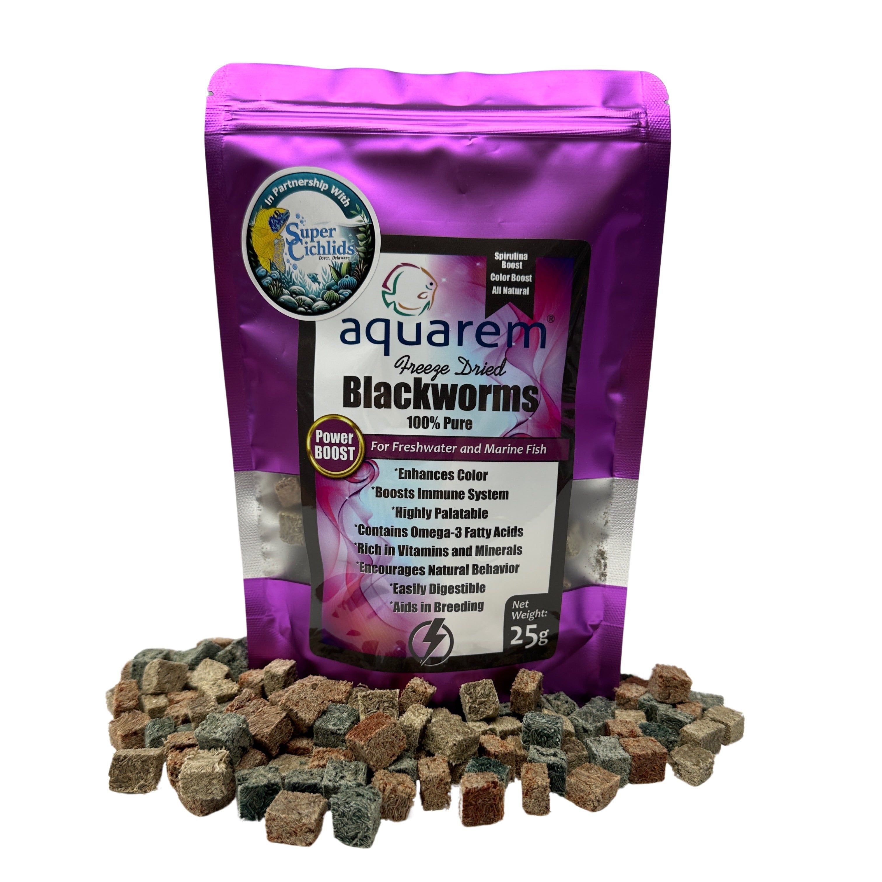 Premium Freeze Dried Blackworms - Power Boost