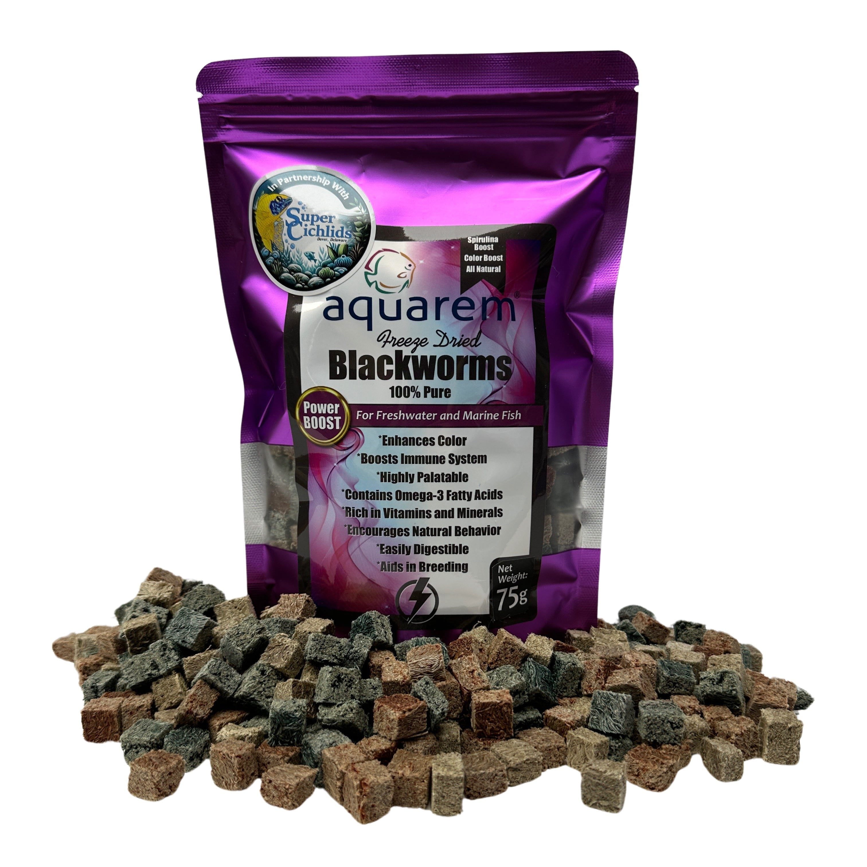 Premium Freeze Dried Blackworms - Power Boost